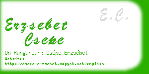 erzsebet csepe business card